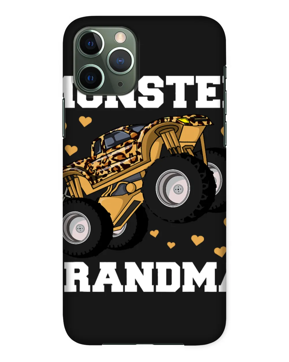 Monster Truck Grandma Leopard Shirt Birthday Boy Grandma