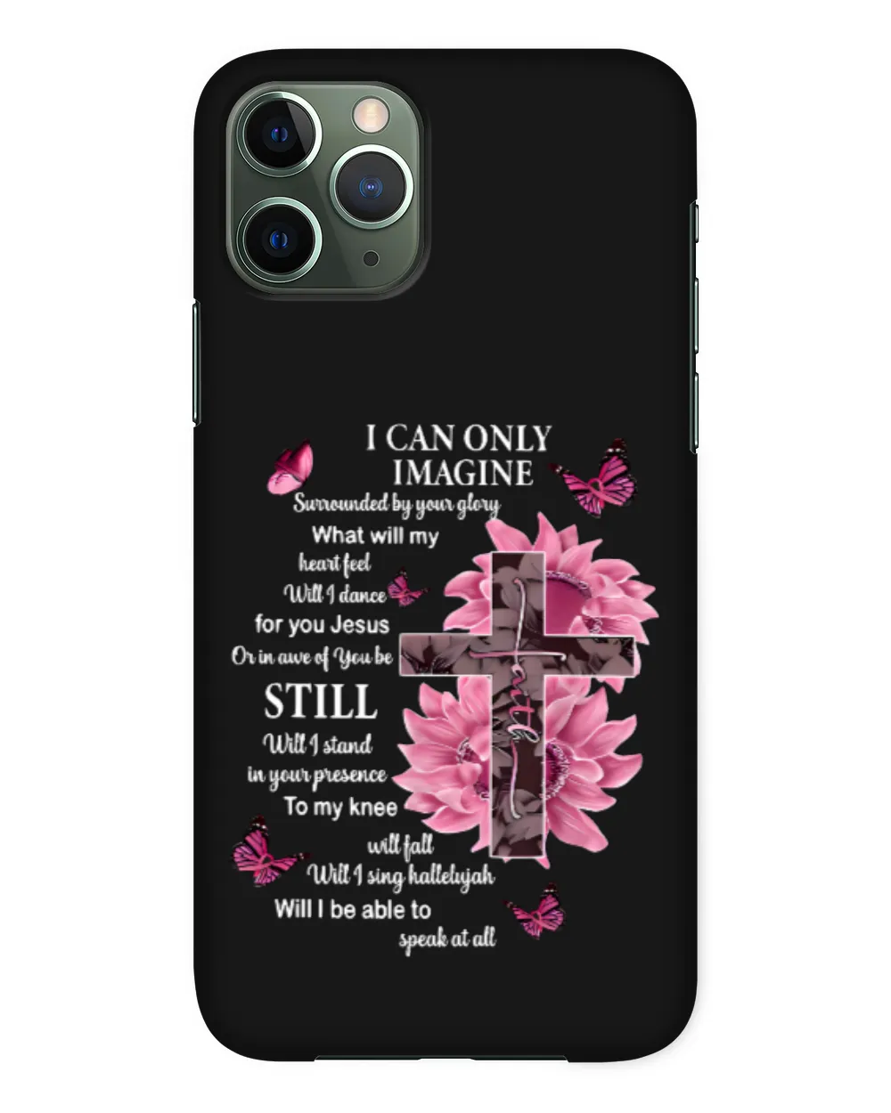 Only Imagine Pink Butterfly Cross