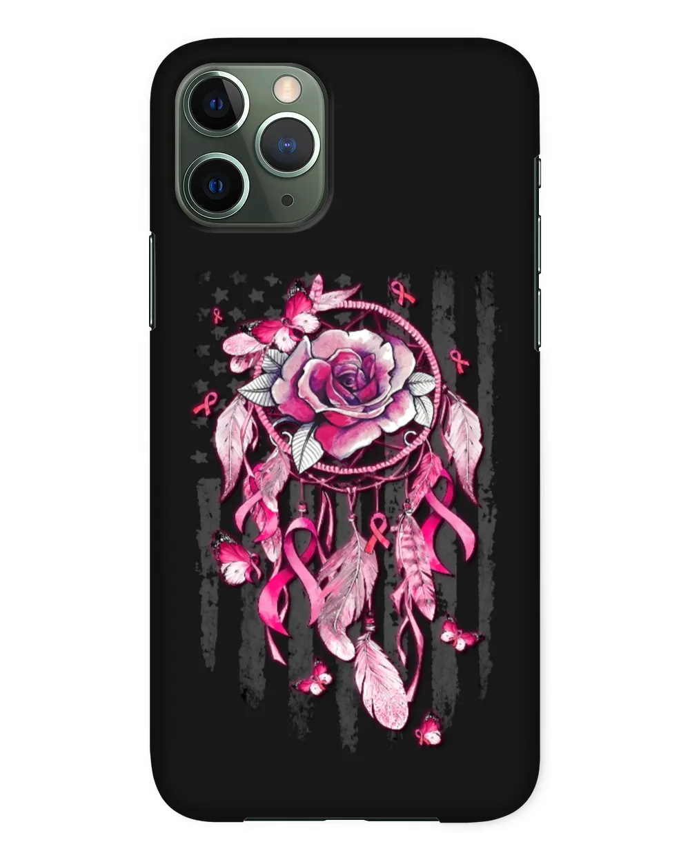 Breast Cancer Mandala Pink Ribbon Flag Cancer Survivor