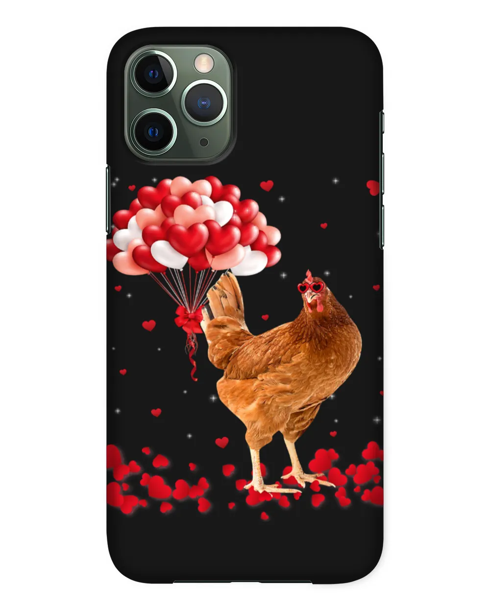 Chicken Valentines Day Heart Animals Lover 406 Hen Rooster