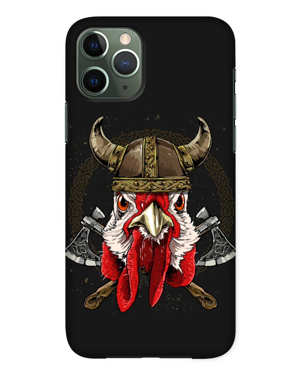 Chicken Viking Chicken with Viking Helmet Mjolnir Axes 85 Hen Rooster