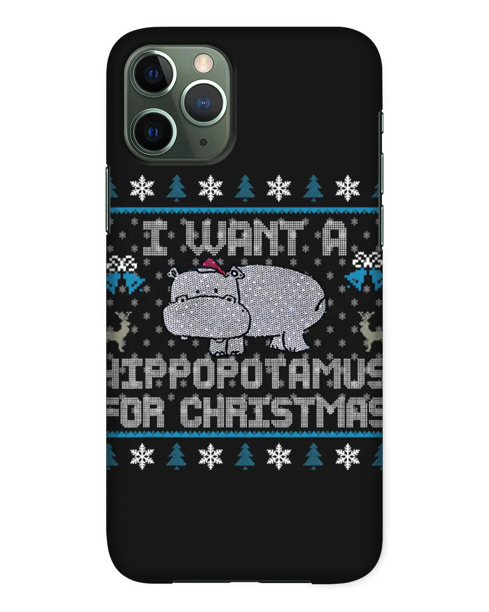 Hippopotamus I Want A Hippopotamus For Christmas Hippo Ugly Sweater 3 Hippo