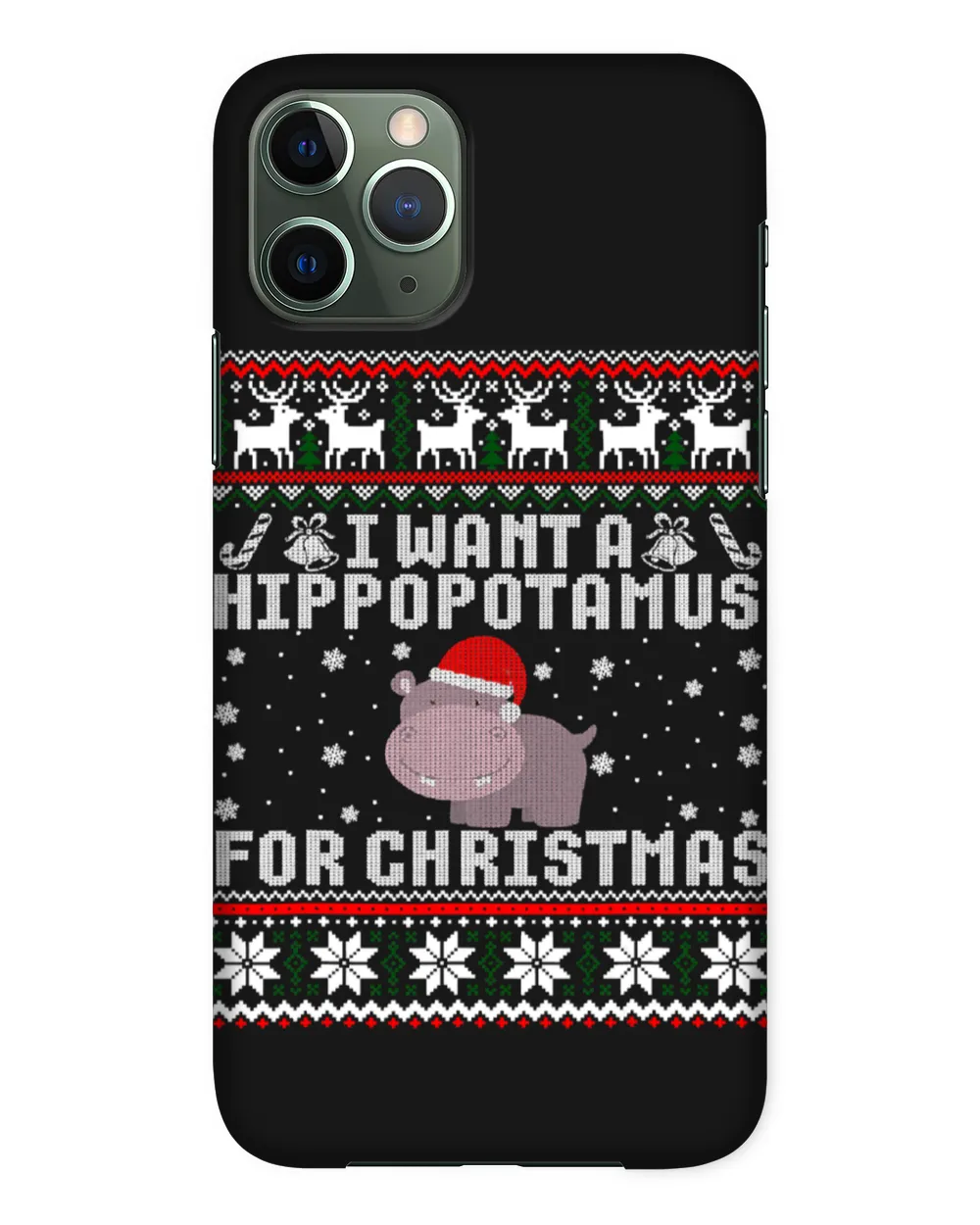 Hippopotamus I Want A Hippopotamus For Christmas Hippo Ugly Sweater 33 Hippo