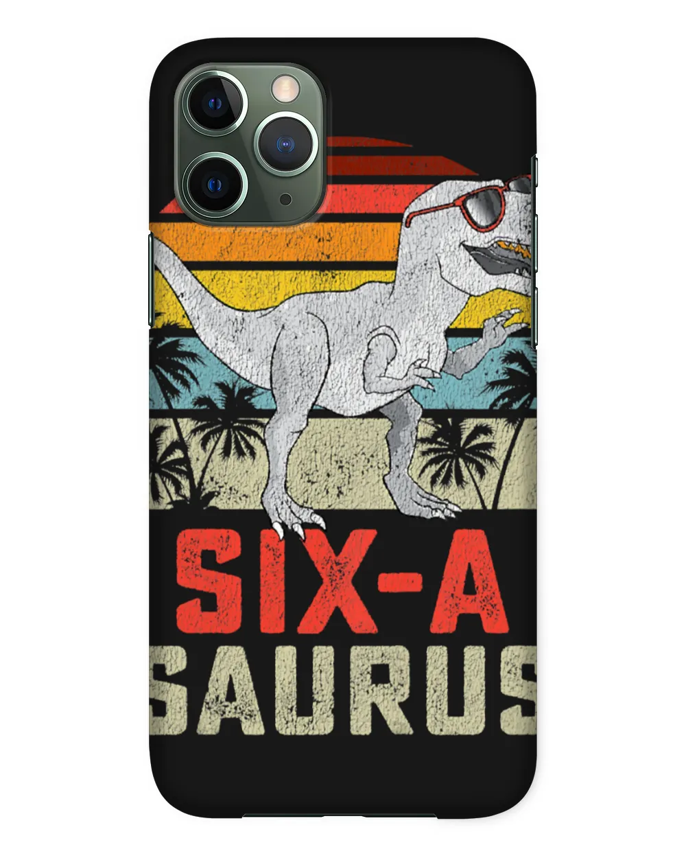 Kids 6 Year Old Dinosaur Birthday 6th T Rex Dino Six Saurus T-Shirt