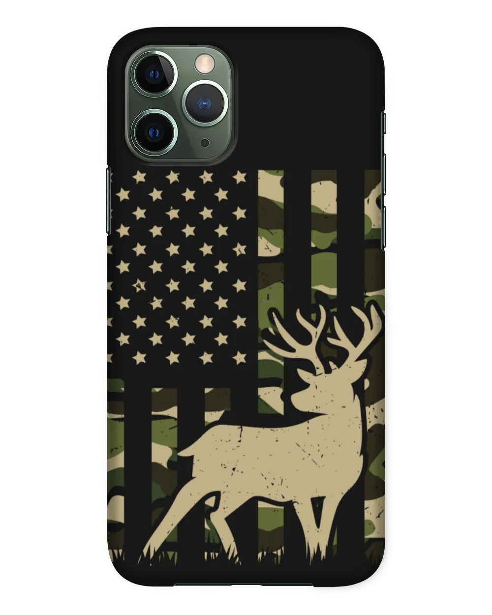 Deer Hunting With Military Flag