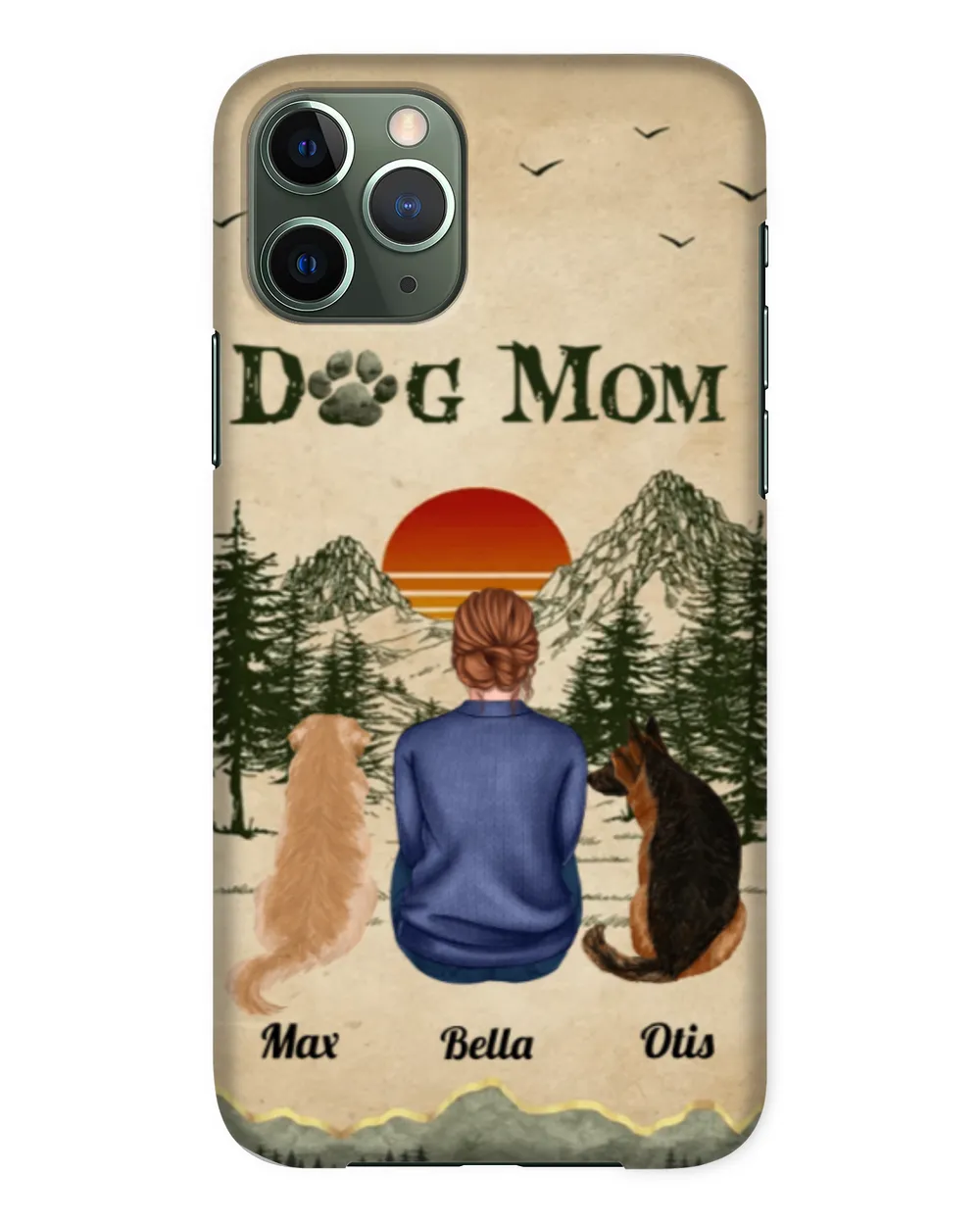 A Girl And Her Dogs Unbreakable Bond - Personalized Clear Phone Case, Gift For Dog Loves, Gift Idea For Dog Loves