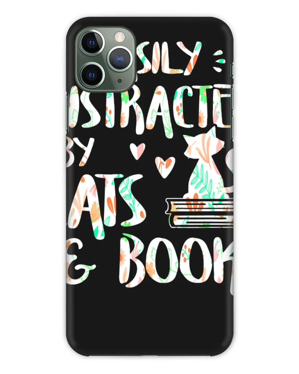 Easily Distracted by Cats and Books T-Shirt