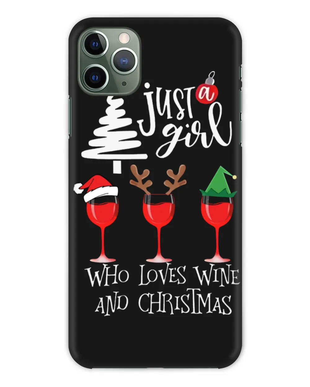 Cute Wine Glass Christmas