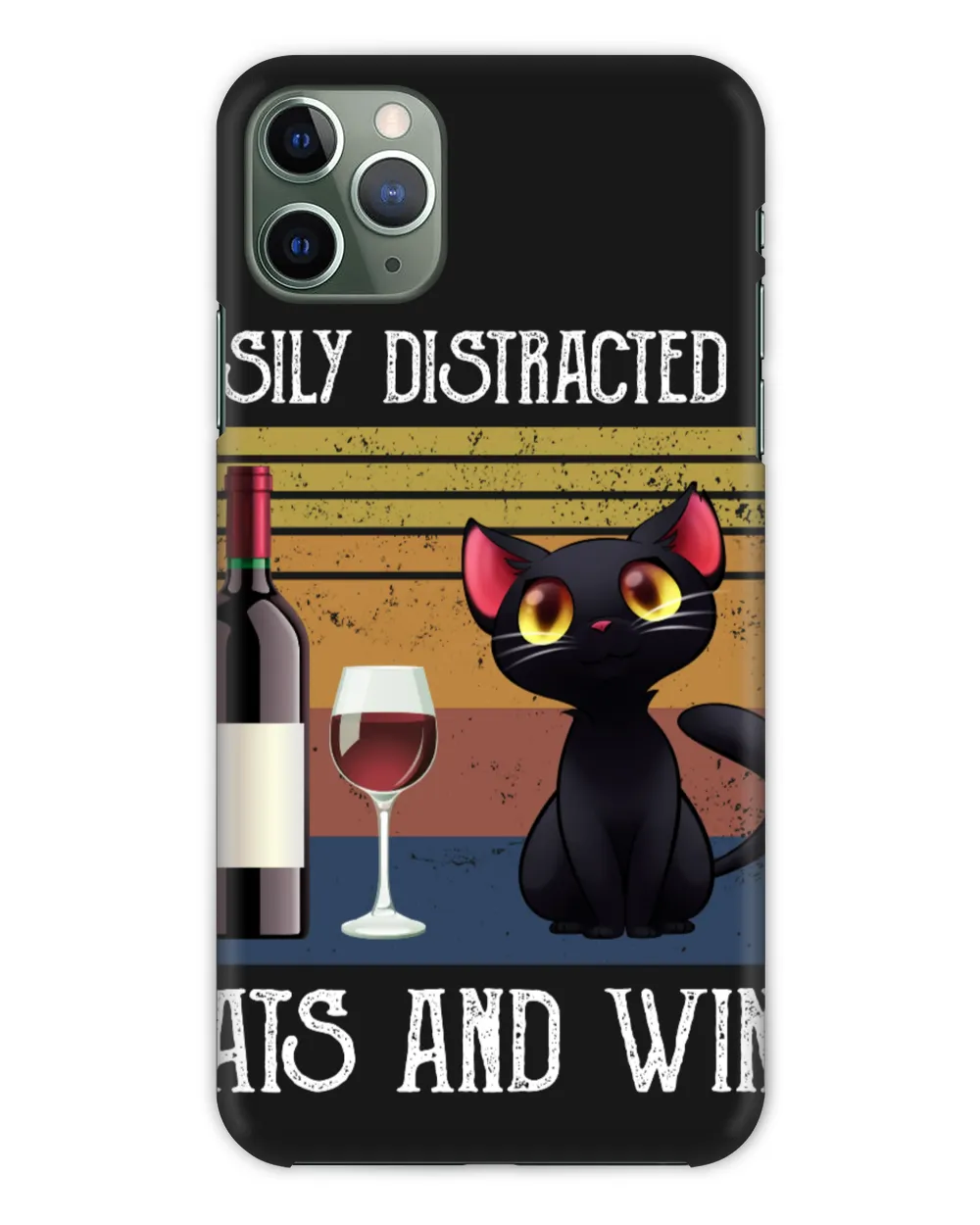 ETT262a Easily Distracted By Cats And Wine