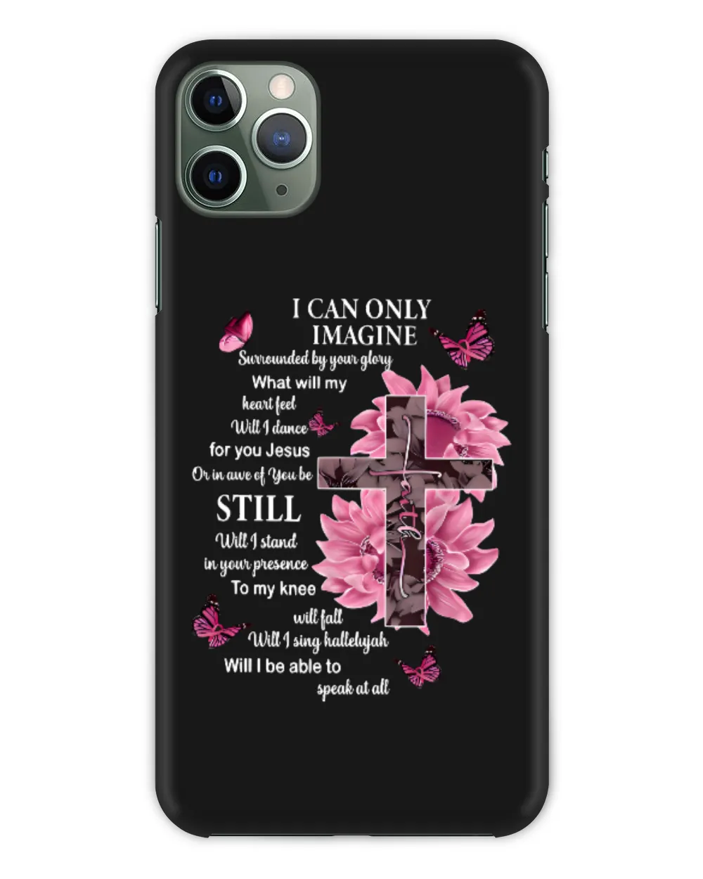 Only Imagine Pink Butterfly Cross
