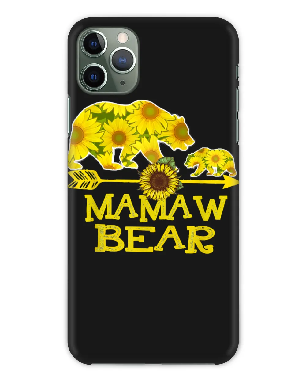 Mother Mamaw Bear Sunflower Funny Father 196mom