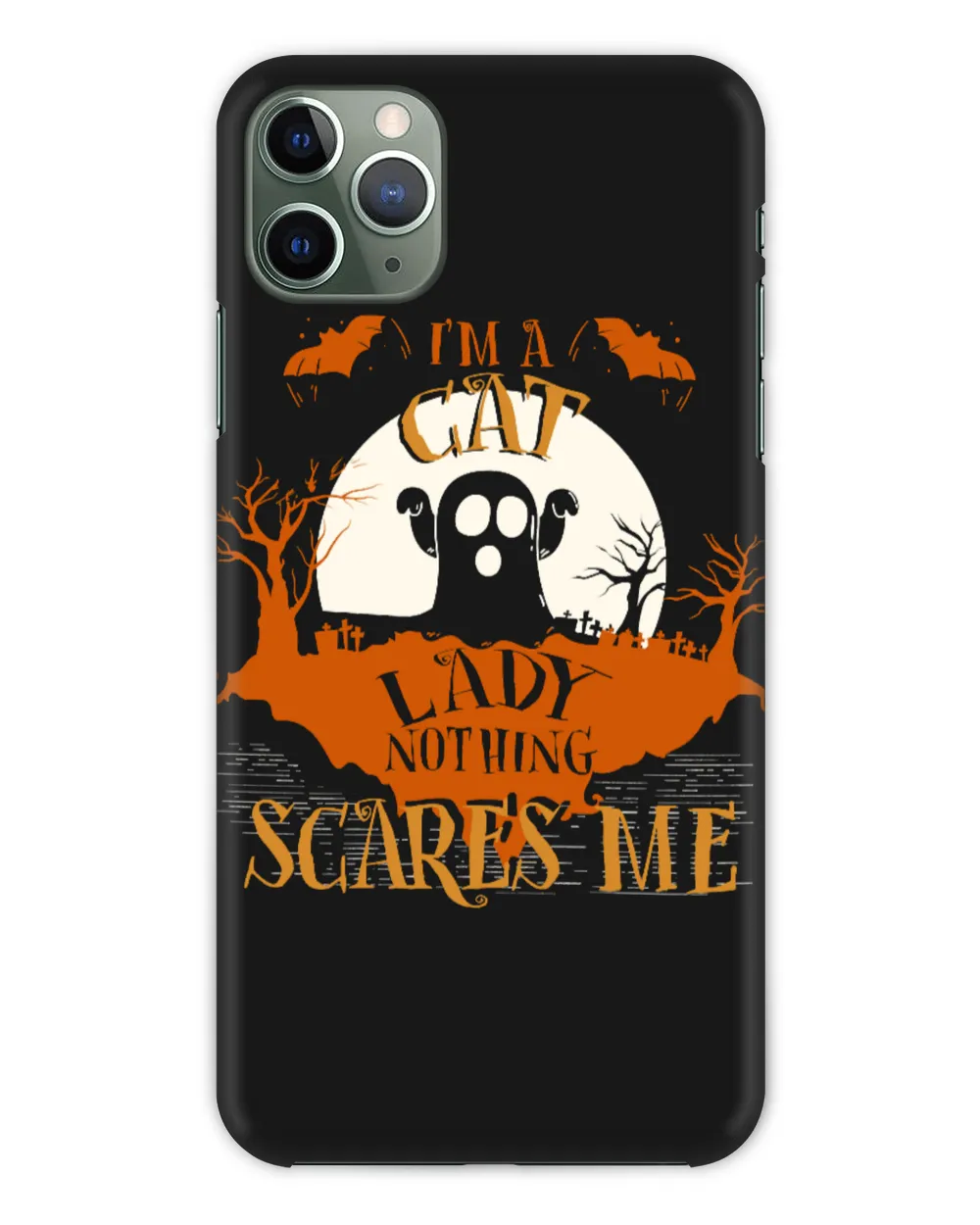 Black Cat Im Cat Lady Nothing Scares Me Halloween Funny 458 Cat Lover