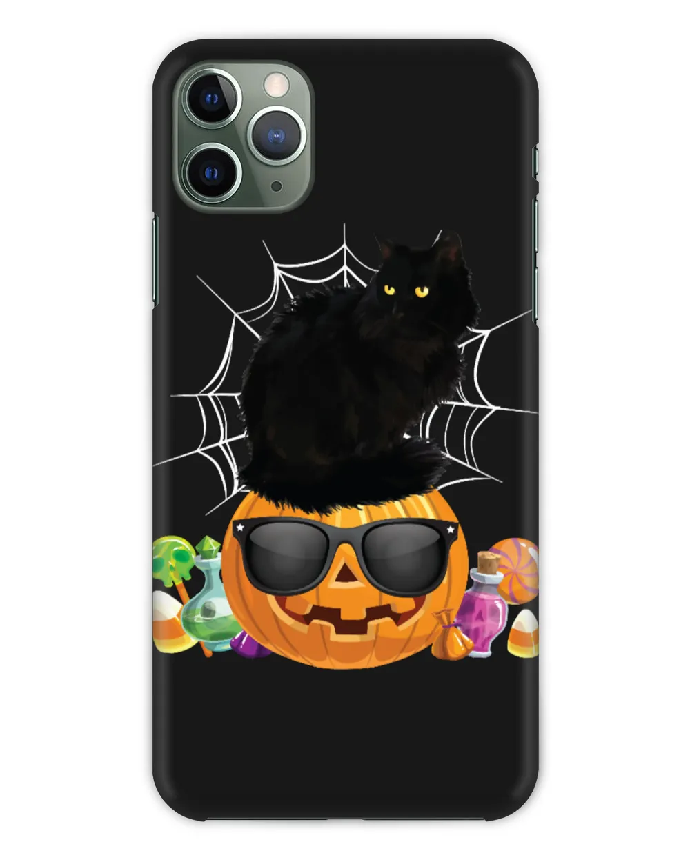 Black Cat Cat Black Cat Halloween Pumpkin Jack O Lantern Sweat Kitty Kitten
