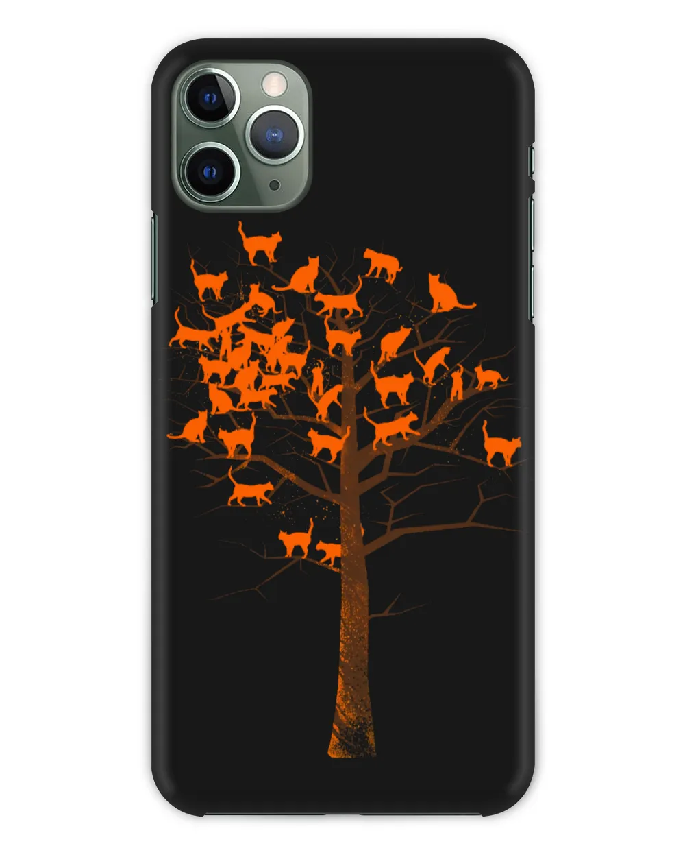 Black Cat Fall Tree