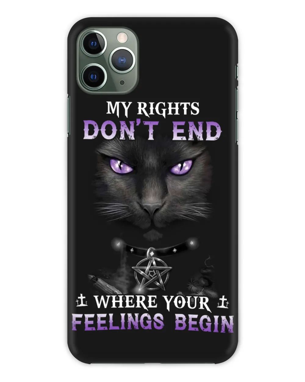 Black Cat Feellings Begin My Rights Dont End