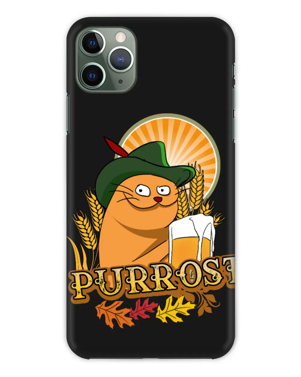Oktoberfest Purrost Cheers German Cat Drinking Beer