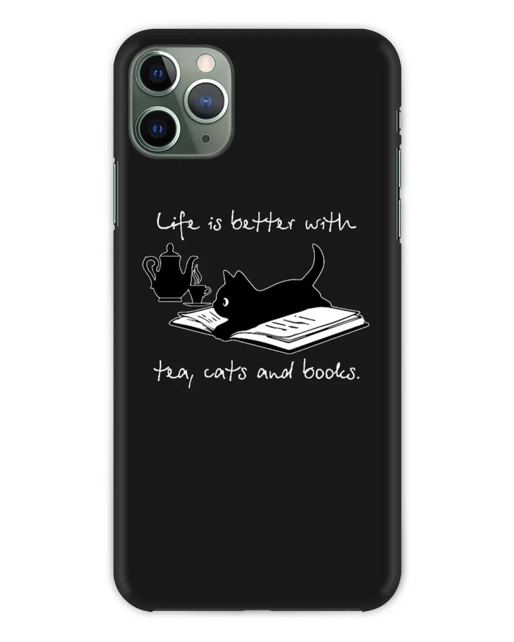 ETT1099 Life Is Better With Tea Cats And Books
