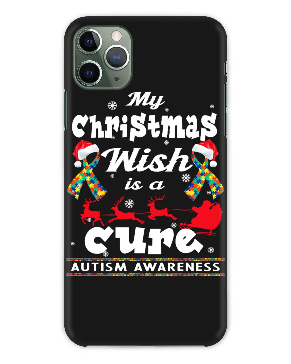 MiahH21 My Christmas Wish Is A Cure Autism Awareness X-mas