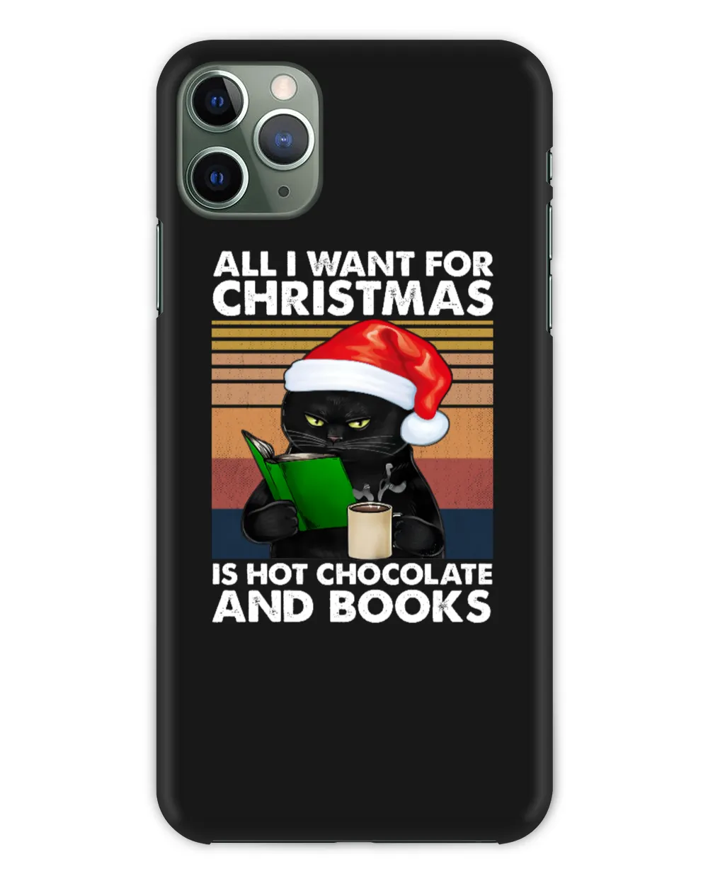 Miah888 All I Want For Christmas Is Hot Chocolate And Books Cat