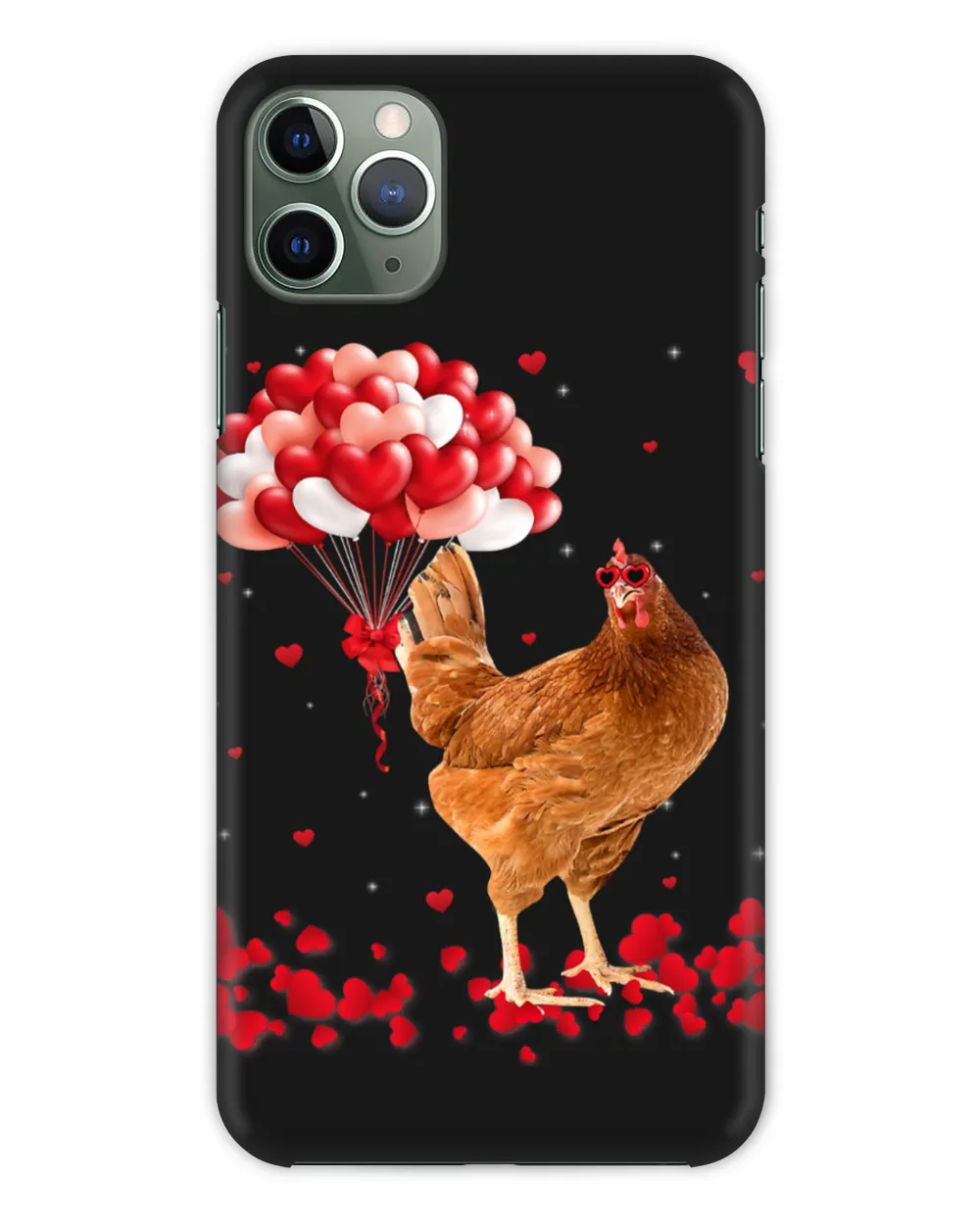 Chicken Valentines Day Heart Animals Lover 406 Hen Rooster