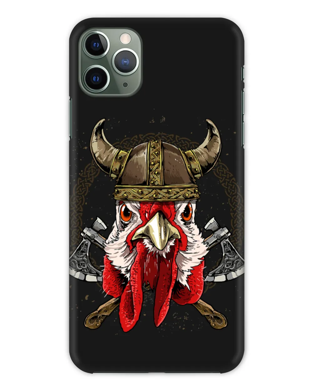 Chicken Viking Chicken with Viking Helmet Mjolnir Axes 85 Hen Rooster