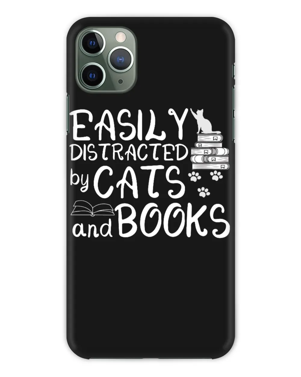 ETT994 Easily Distracted By Cats And Books