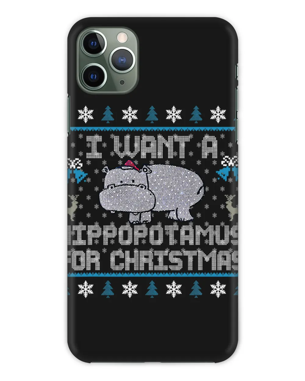 Hippopotamus I Want A Hippopotamus For Christmas Hippo Ugly Sweater 3 Hippo
