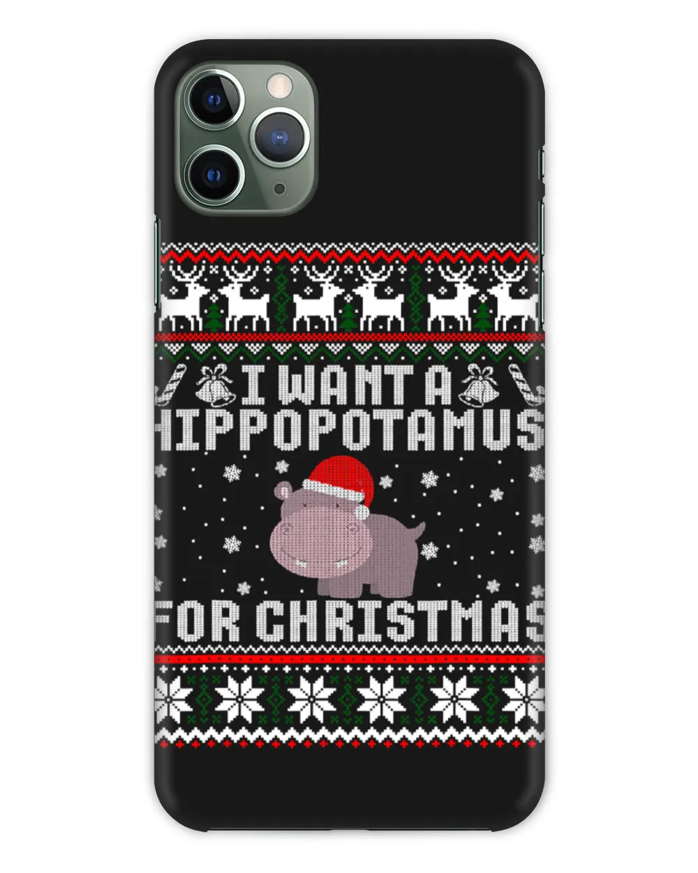 Hippopotamus I Want A Hippopotamus For Christmas Hippo Ugly Sweater 33 Hippo