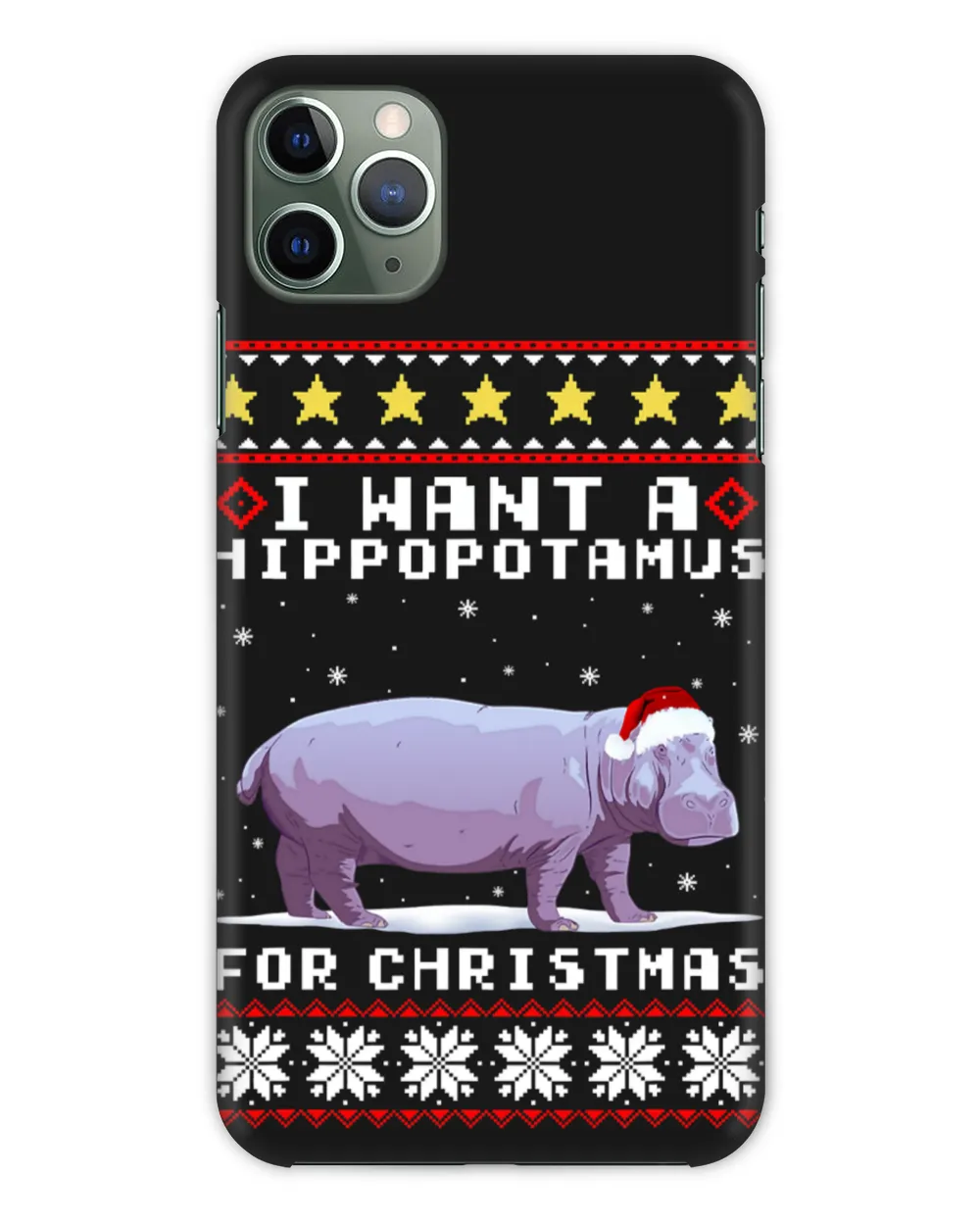 Hippopotamus I Want A Hippopotamus For Christmas Hippo Ugly Sweater 199 Hippo