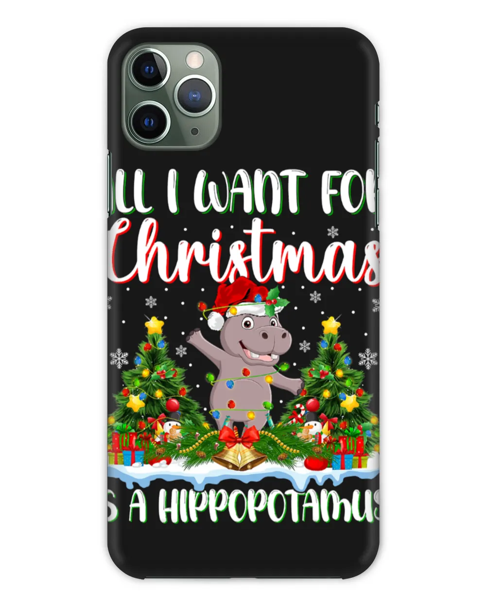 Hippopotamus Xmas Lighting All I Want For Christmas Is A Hippopotamus 153 Hippo