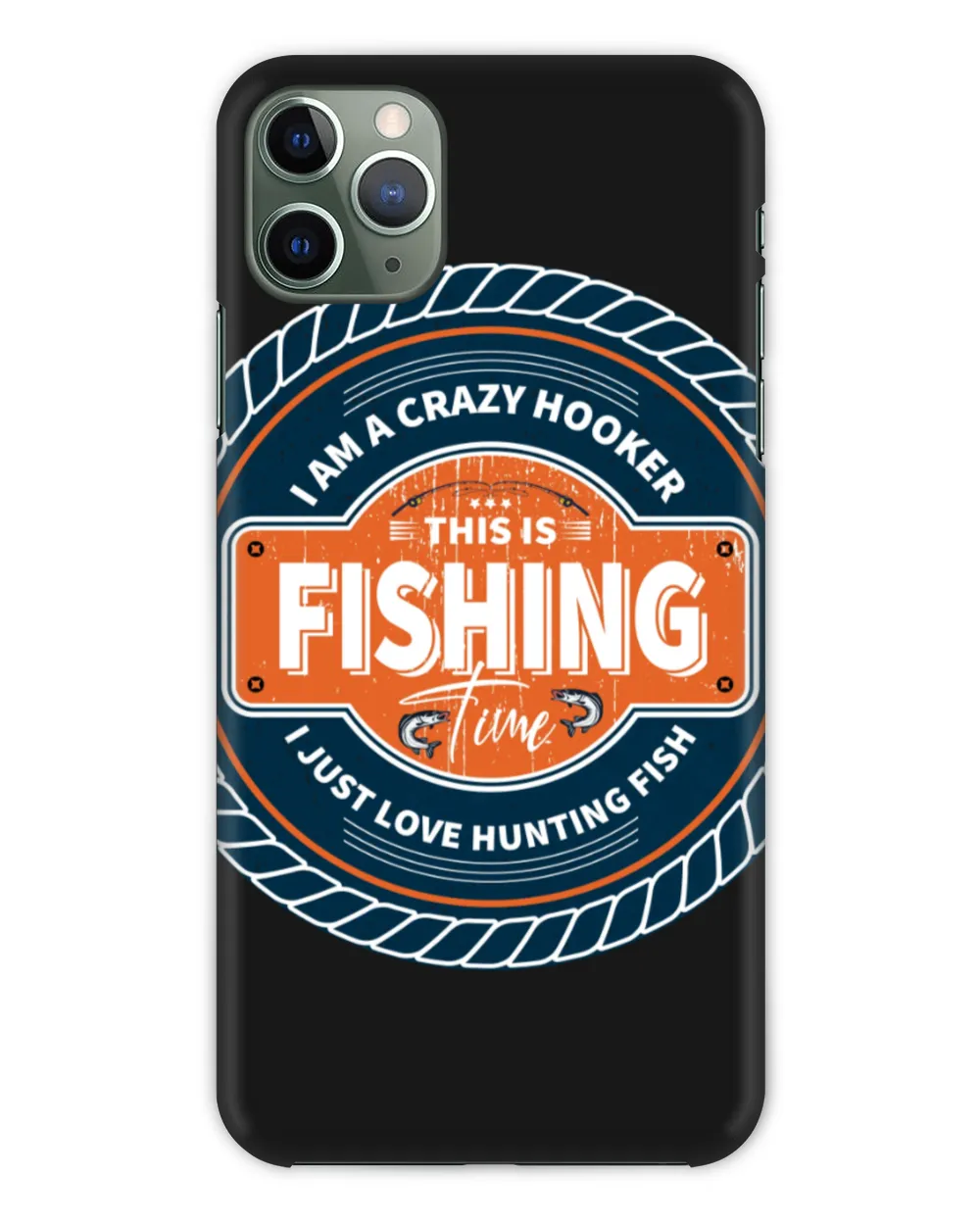 I Am A Crazy Hooker This Is Fishing Time I Just Love Hunting Fish Retro Vintage