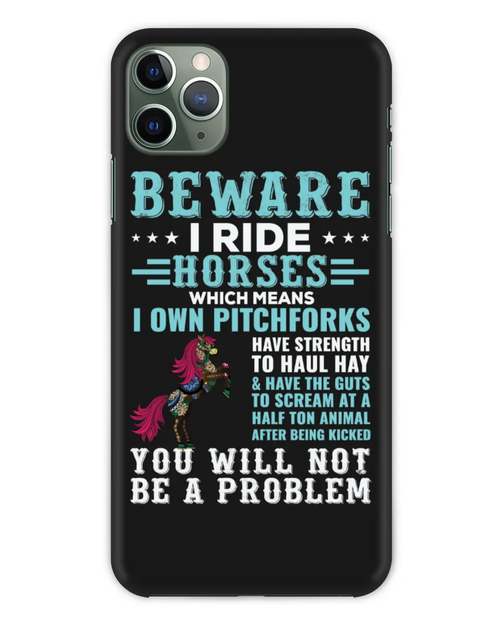 Horse Riding I Ride Horses Which Means I own Pitchforks