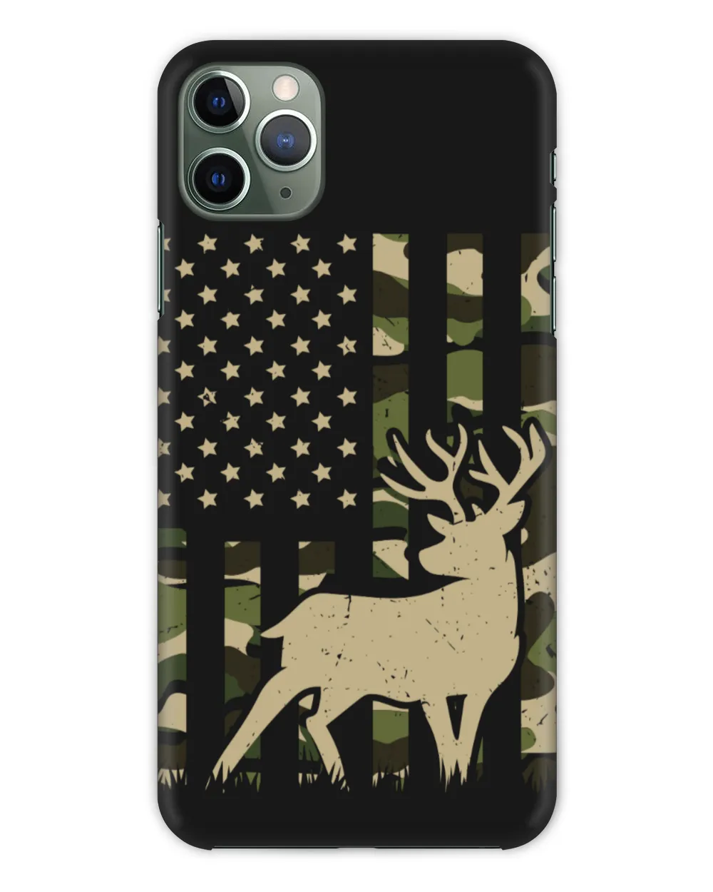 Deer Hunting With Military Flag