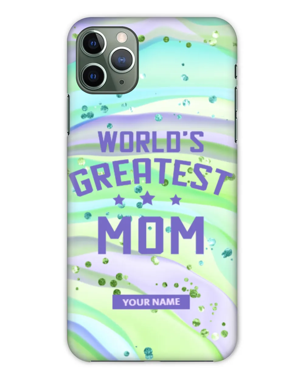 World's Greatest Mom Mother's Day Green Glitter Case-Mate iPhone Case, Gifts For Mom, Gifts For Mom, Mother's Day Gift