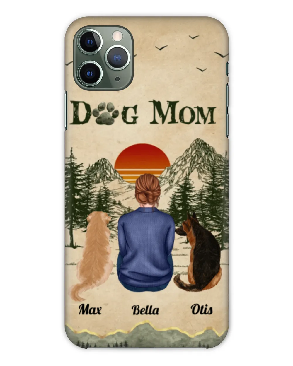A Girl And Her Dogs Unbreakable Bond - Personalized Clear Phone Case, Gift For Dog Loves, Gift Idea For Dog Loves