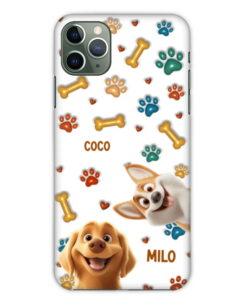 Peeking Dog 3D Style Pattern - Personalized Clear Phone Case, Gift For Dog Loves, Gift Idea For Dog Loves