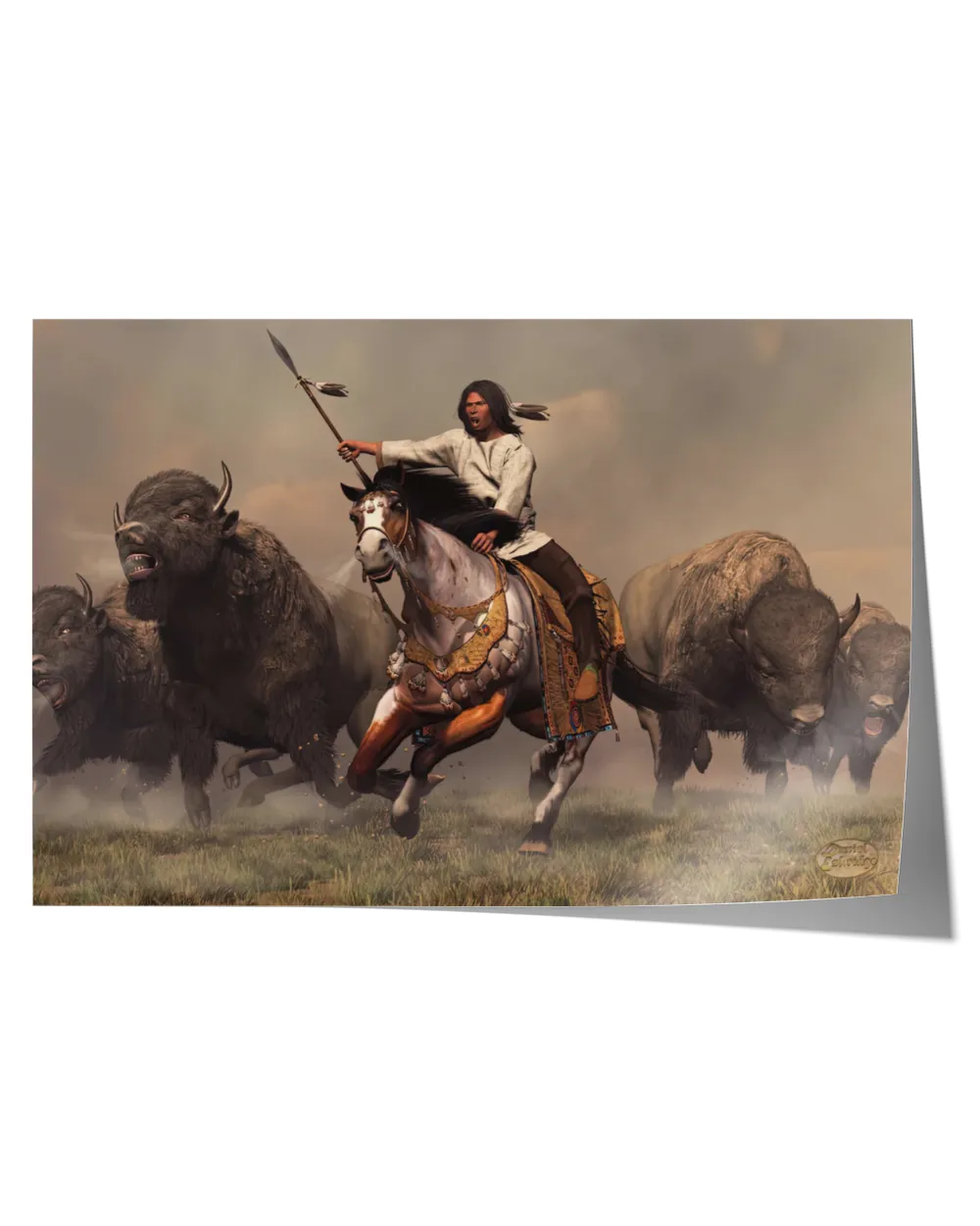 naa-jlv-20 Running With Buffalo by Deskridge