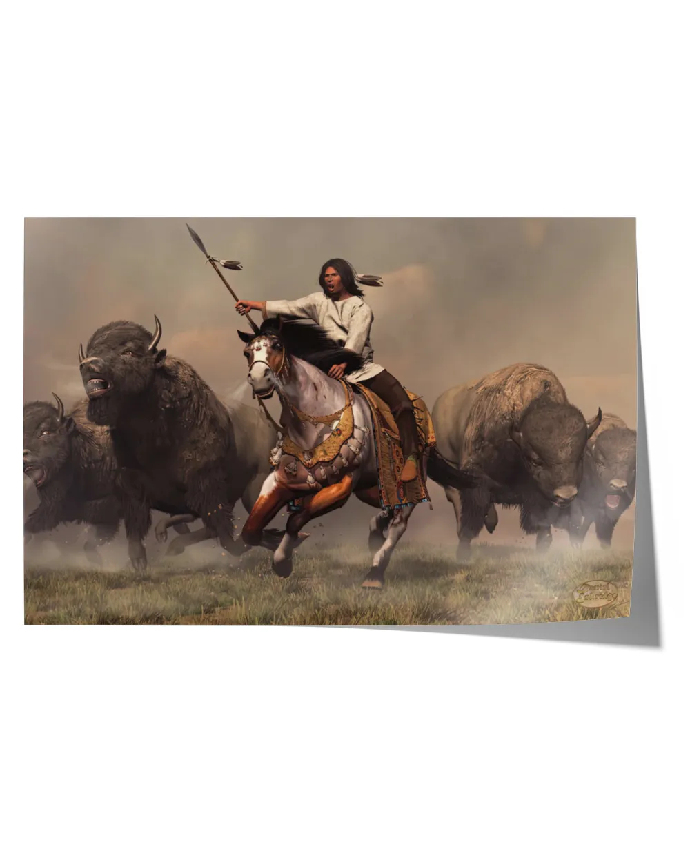 naa-jlv-20 Running With Buffalo by Deskridge