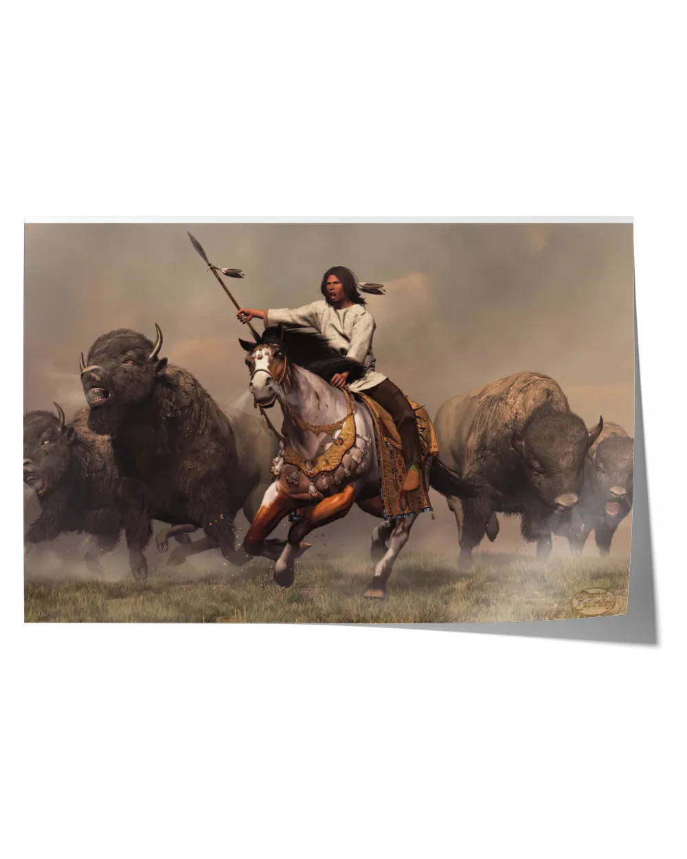 naa-jlv-20 Running With Buffalo by Deskridge