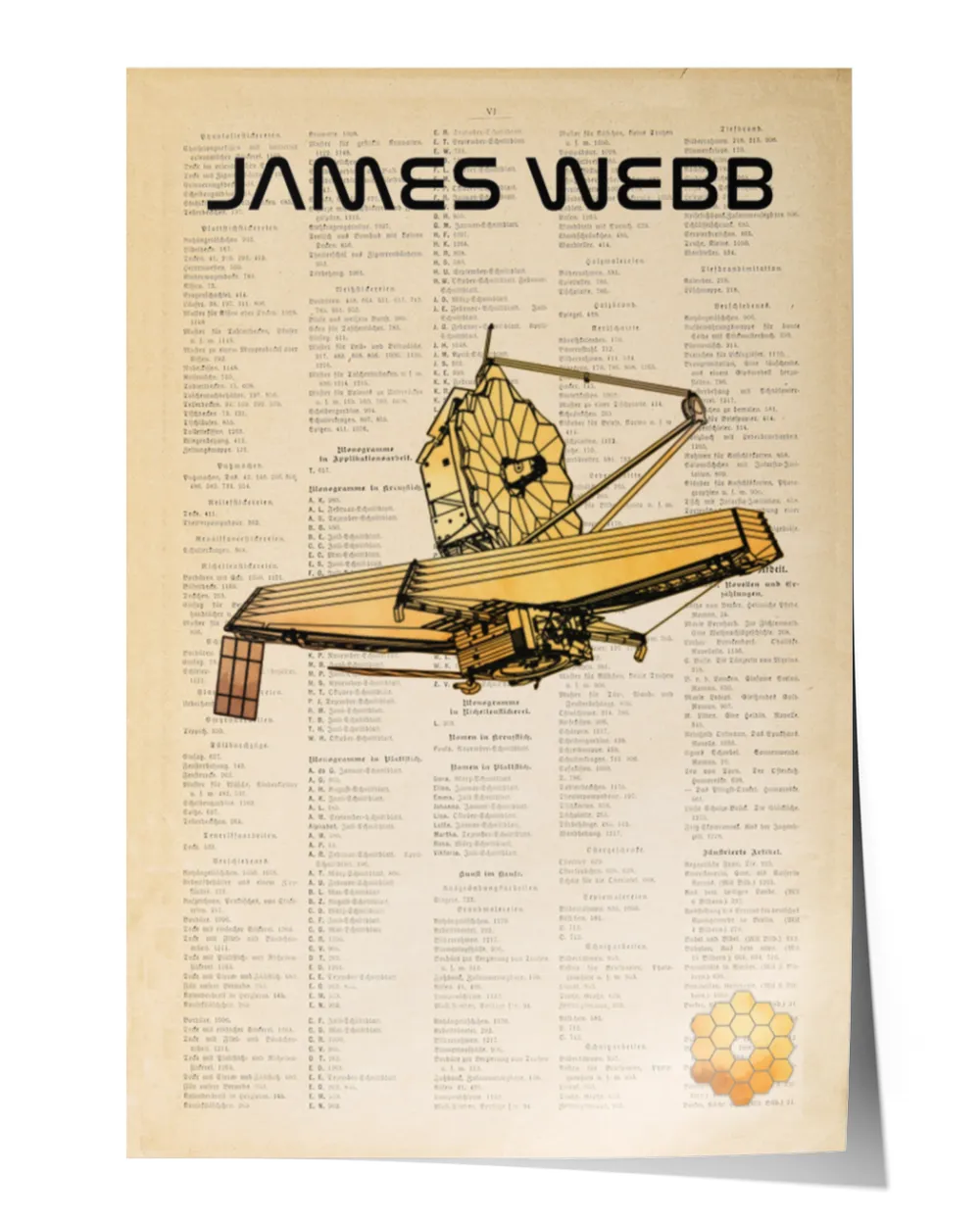 James Webb Space Telescope Vintage Poster,Robots and space exploration Poster, Space Wall Art