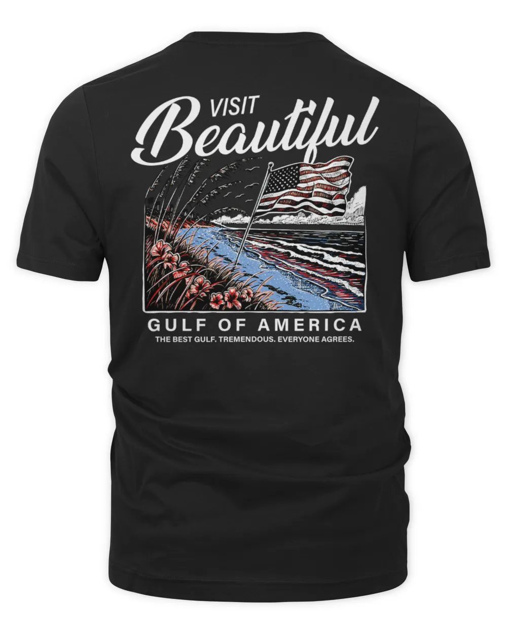 Visit Beautiful Gulf Of America The Organic Unisex T-shirt black s