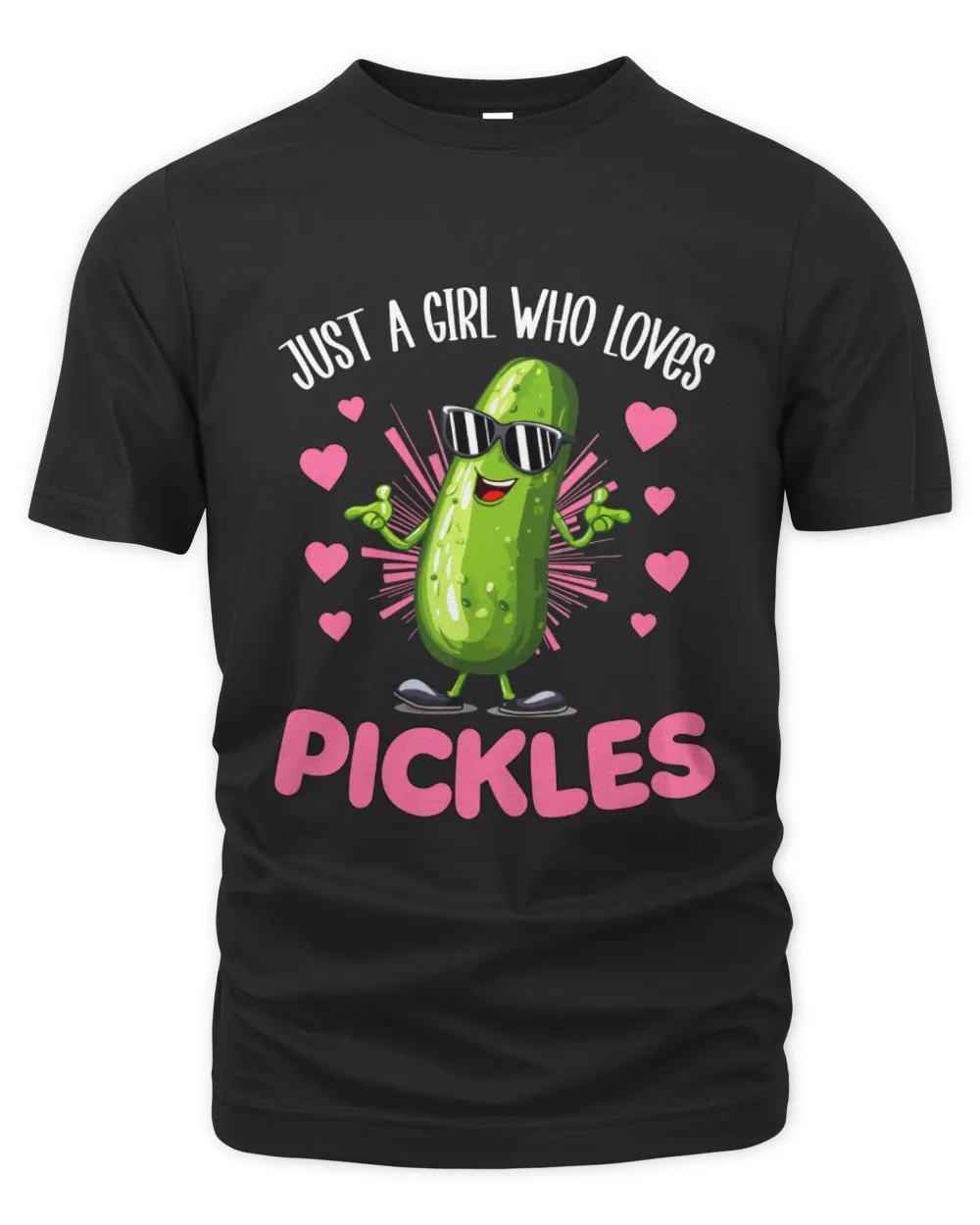 Just A Girl Who Love Pickles The Organic Unisex T-shirt black s