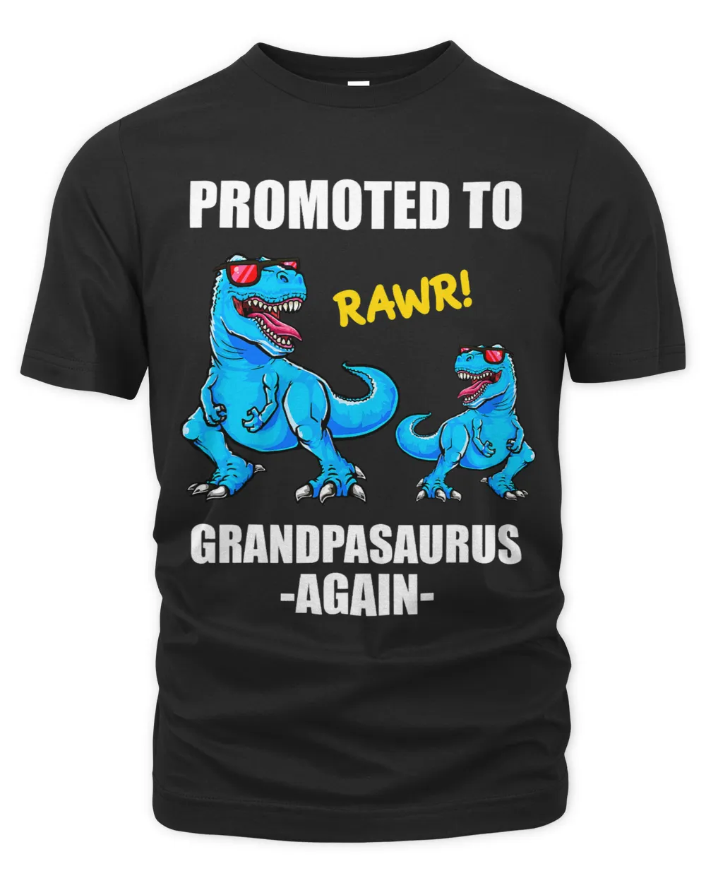 Promoted To Grandpa Again TShirt Dinosaur Grandpa Again