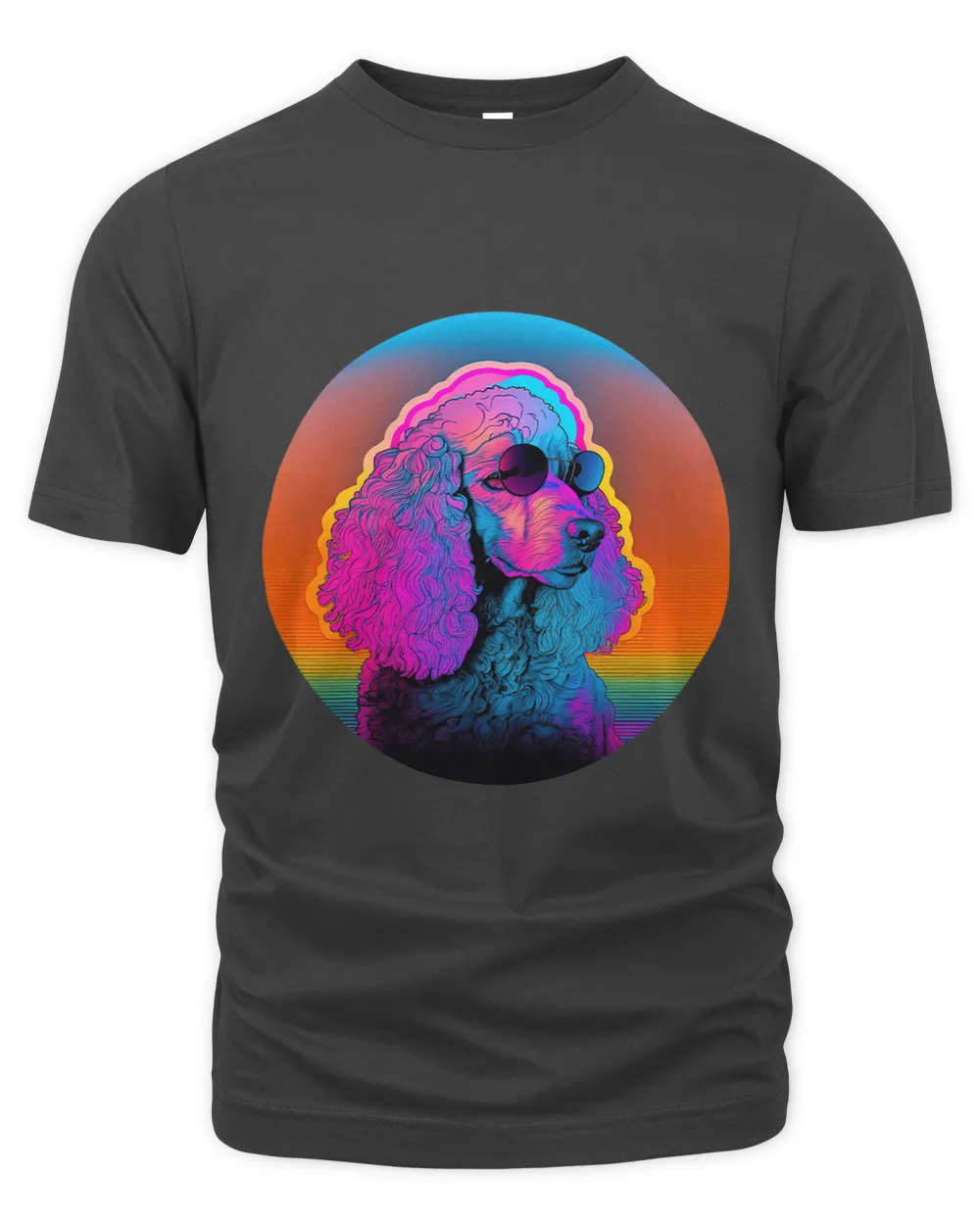 Synthwave Poodle in the 80s