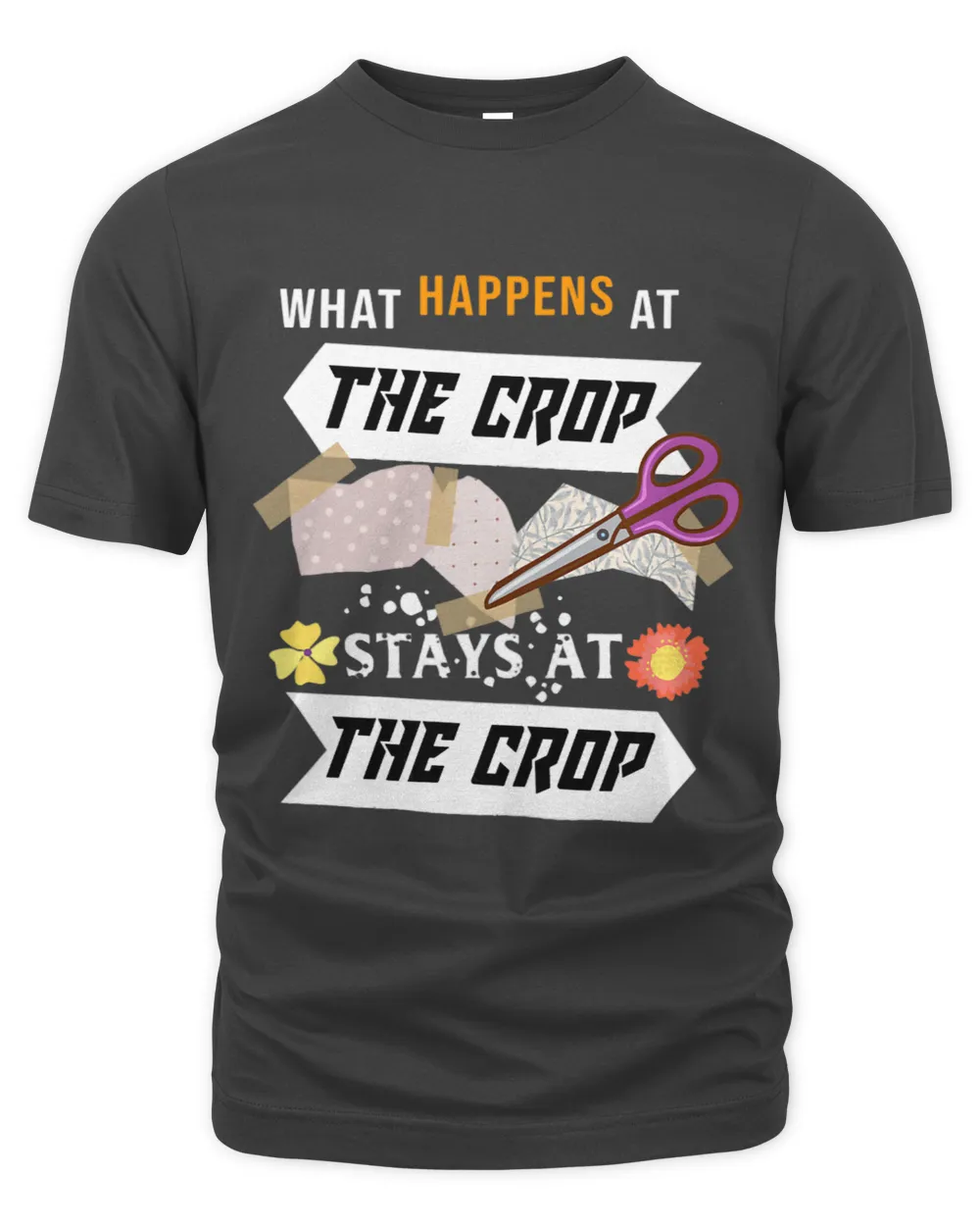 Womens What Happens At The Crop Stays At The Crop Scrapbook Jokes