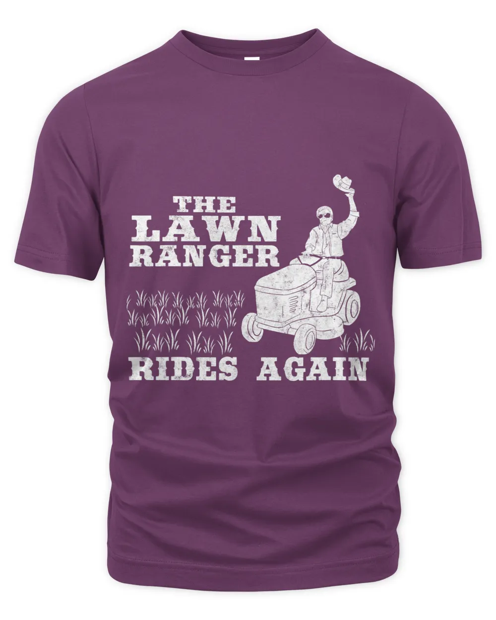 The Lawn Ranger Rides Again Mowing Mower Lawn Caretaker