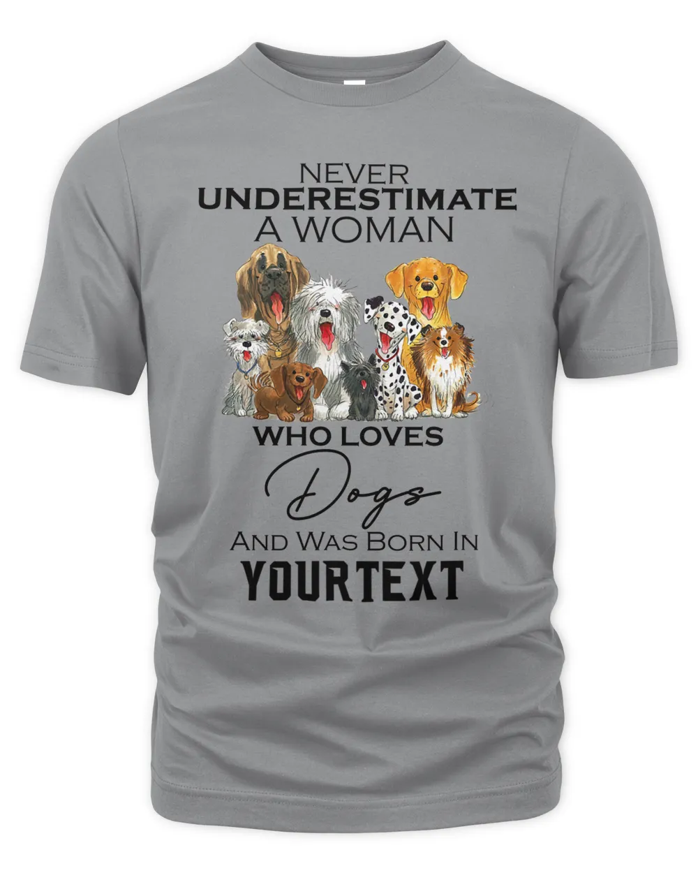 Dog Lover Gifts for A woman love dogs and was born in Custom Name Month Personalized Birthday Gifts