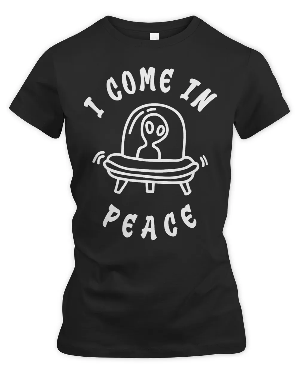 Funny Alien I Come In Peace Family Vacation Holiday Tee