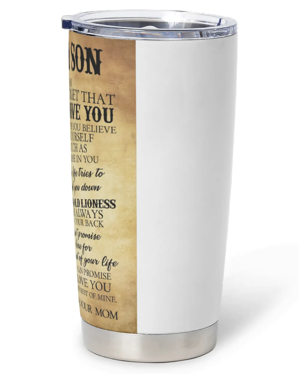 To My Son Never Forget That I Love You Motivational Family Wall Art Great Gift For Son From Mom Version 1
