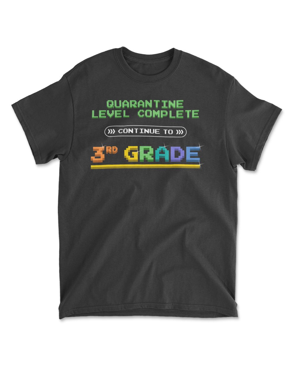 Quarantine Level Complete Back To School 3rd Grade Gamer T-Shirt Men's Standard T-Shirt black s